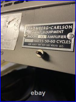 VTG Audio Stromberg Carlson 33 Tube Amplifier Untested-POWERS ON- Parts
