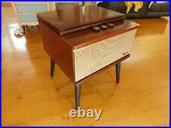 VTG MAGNAVOX RECORD PLAYER CONSOLETTE TUBE AMP RESTORED Watch Play