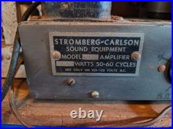 VTG Stromberg Carlson AR37 Tube Amp WithThe Fisher Pre Amp Equalizer- Not Tested