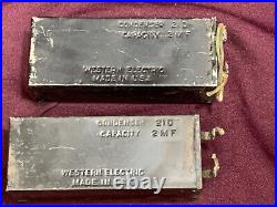 Vintage 1930s close pair Western Electric 21D Capacitor Condensers Crossover
