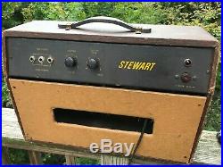 Vintage 1950's Stewart 2 x 8 speaker Guitar or Harp amp tube project