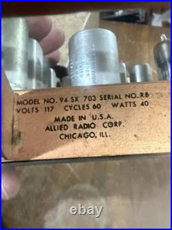 Vintage 1950s Knight 94SX 700 Tube Amplifier 6V6 Mono Amp with94 SX-703 AMFM Tuner