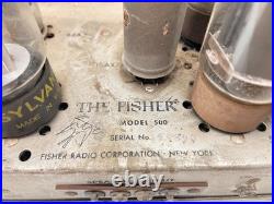 Vintage 1950s The Fisher Model 500 Receiver Mono Amplifier Tube Parts/Repair