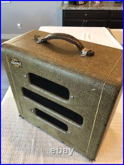 Vintage 1951 National Valco Tube Amplifier Amp 51 Chicago USA SEE & HEAR VIDEO