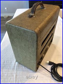 Vintage 1951 National Valco Tube Amplifier Amp 51 Chicago USA SEE & HEAR VIDEO