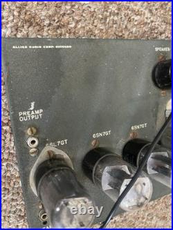 Vintage 1955 Knight Allied Tube Amplifier 6V6 Mono Amp Tested Working