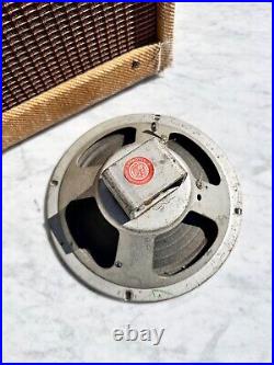 Vintage 1959 Fender Champ Tube Amplifier 5f1 Tweed Narrow Panel