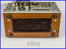 Vintage 1960's AKAI 1710W 4-Track Reel-to-Reel Tape Player Wood Case Tube Amp