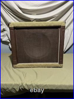 Vintage 1960's Fender Eminence 12 8ohm Guitar Amp Brown Tolex Wheat Grille Cloth