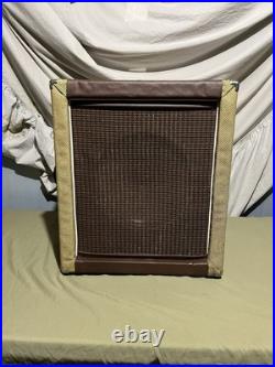 Vintage 1960's Fender Eminence 12 8ohm Guitar Amp Brown Tolex Wheat Grille Cloth