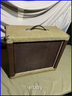 Vintage 1960's Fender Eminence 12 8ohm Guitar Amp Brown Tolex Wheat Grille Cloth