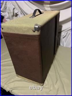 Vintage 1960's Fender Eminence 12 8ohm Guitar Amp Brown Tolex Wheat Grille Cloth