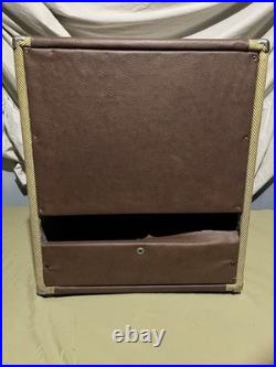 Vintage 1960's Fender Eminence 12 8ohm Guitar Amp Brown Tolex Wheat Grille Cloth