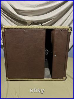 Vintage 1960's Fender Eminence 12 8ohm Guitar Amp Brown Tolex Wheat Grille Cloth