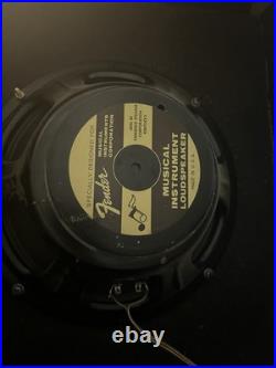 Vintage 1960's Fender Eminence 12 8ohm Guitar Amp Brown Tolex Wheat Grille Cloth