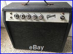 Vintage 1960's Gibson Black Skylark GA-5T 5 watt tube amp with tremolo