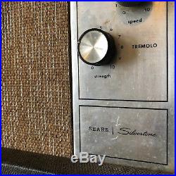 Vintage 1960's Sears Silvertone Combo Tube Amplifier Amp Model 1482