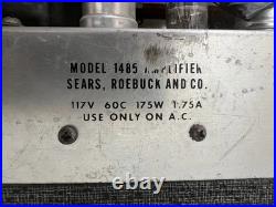 Vintage 1960s Sears Silvertone 1485 Six Speakers Tube Amp Head Untested As Is