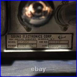 Vintage 1960s Sound X-202 Combo Base Guitar Tube Amp Blue with Variegated Flames