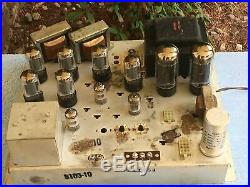 Vintage 1961 Magnavox 8103 Dual Tube Amp Stereo Amplifier Project Great