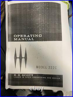 Vintage 1962 HH Scott Stereomaster 222C Tube Amplifier SHOWN WORKING READ