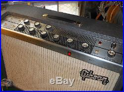Vintage 1965 Gibson Hawk GA-25 RVT 2x10 7591 Tube Guitar Amp Needs TLC