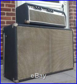 Vintage 1967-68 Fender Bassman Piggyback Tube Amp Head and Cabinet