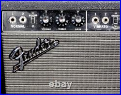 Vintage 1967 Fender Pro Reverb Blackface All Tube Combo Amp with Footswitch