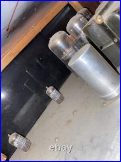 Vintage 1967 Hand Built Wood & Metal Tube Amplifier/Pre Amp High School Project