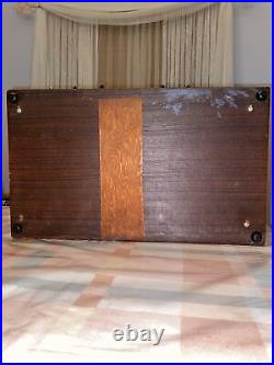 Vintage 1967 Hand Built Wood & Metal Tube Amplifier/Pre Amp High School Project