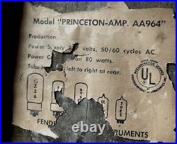 Vintage 1968 Fender Princeton AA964 Drip Edge/Black Line Tube Amp (Non Reverb)