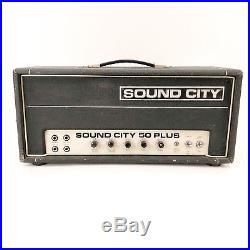 Vintage 1970's Sound City 50 Plus Tube Amplifier Head