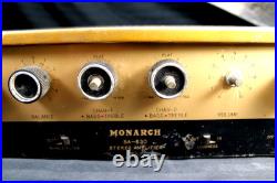 Vintage 1974 MONARCH STEREO TUBE AMPLIFIER Model SA-630 NOT WORKING FOR PART