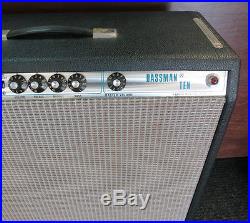 Vintage 1977 Fender Bassman Ten Tube Amplifier with Cover Free Shipping