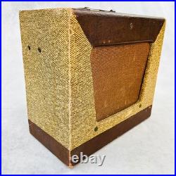 Vintage 1x10 Tube Combo Amplifier 1950s Brown & Tweed