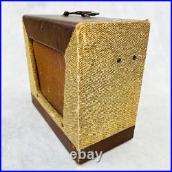 Vintage 1x10 Tube Combo Amplifier 1950s Brown & Tweed