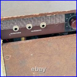 Vintage 1x10 Tube Combo Amplifier 1950s Brown & Tweed
