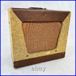 Vintage 1x10 Tube Combo Amplifier 1950s Brown & Tweed