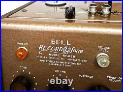 Vintage 40s 50s Bell Reel to Reel Tape Recorder Tube Amp Record O Fone RT 65B