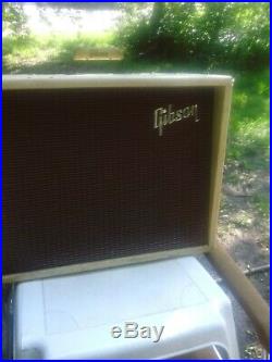 Vintage 50s Gibson Gibsonette Tube Amp. Original Jensen speaker. Works