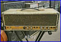 Vintage'60s Selmer TruVoice Bassmaster Fifty Crocodile Skin Valve Tube Amp Head