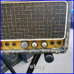 Vintage'60s Selmer TruVoice Bassmaster Fifty Crocodile Skin Valve Tube Amp Head
