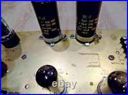 Vintage Altec 1569A tube amplifier serviced with new caps and bias adjusted
