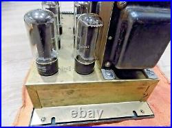 Vintage Altec 1569A tube amplifier serviced with new caps and bias adjusted