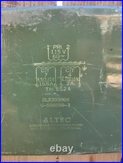 Vintage Altec Tm-552a Power Transformer 6.3v Ct 15.5a Heavy Duty Tube Amp Iron