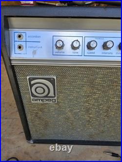 Vintage Ampeg AC-12 Tube Amp With Jensen Concert Amp. And Accessories