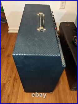 Vintage Ampeg Rocket 2 Guitar Tube Amp with pedal Very Clean! GS-12