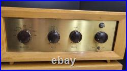 Vintage Amplifier Audio Vacuum Tube Amp and Tone Controller + Tuner Wood Cab