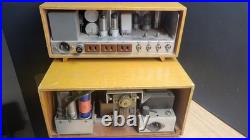 Vintage Amplifier Audio Vacuum Tube Amp and Tone Controller + Tuner Wood Cab