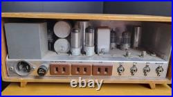 Vintage Amplifier Audio Vacuum Tube Amp and Tone Controller + Tuner Wood Cab